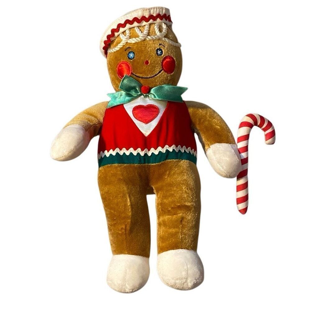 Vintage 1990 Target Christmas Gingerbread Man Doll Stuffed Plush Toy Vtg plush